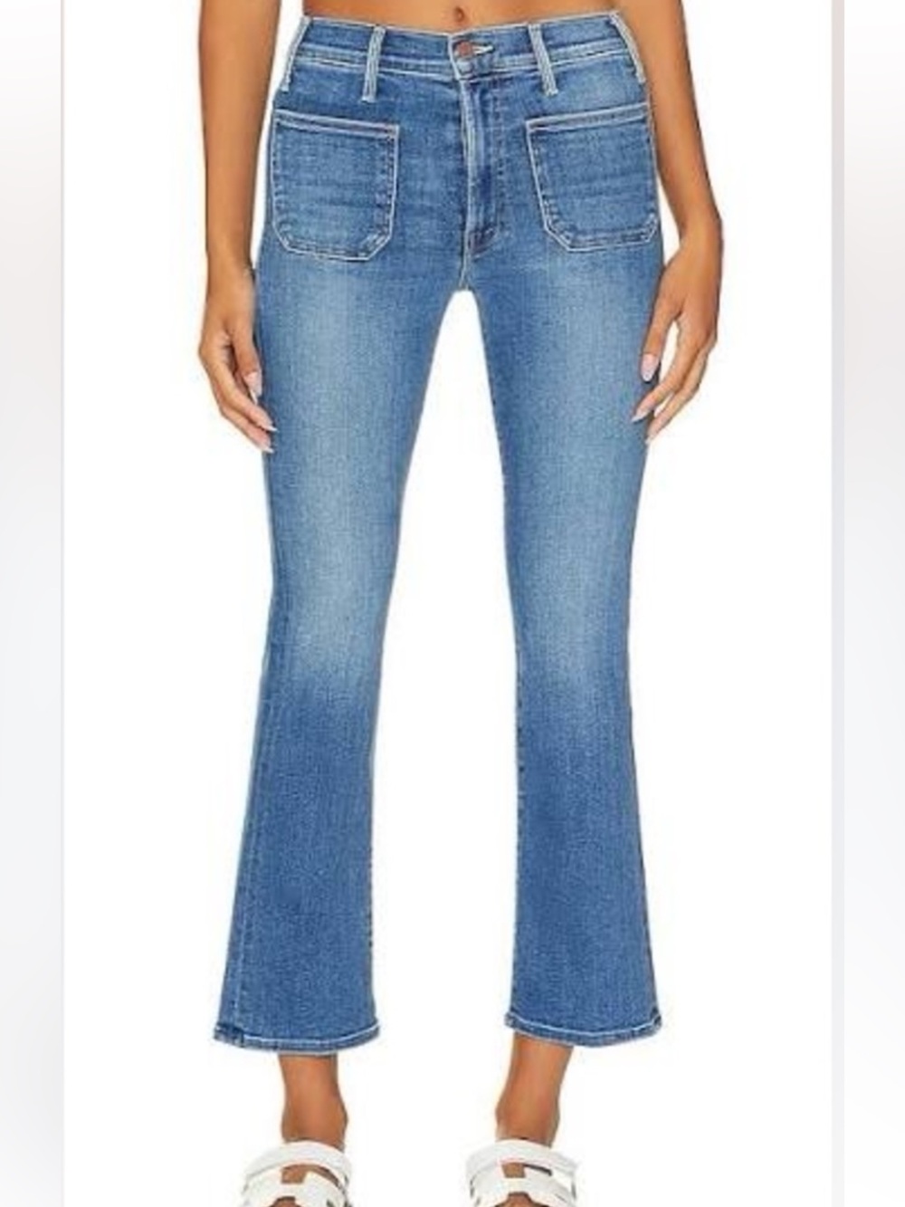 Mother Patch Pocket Insider Ankle Bootcut Happy Pill Jeans 30